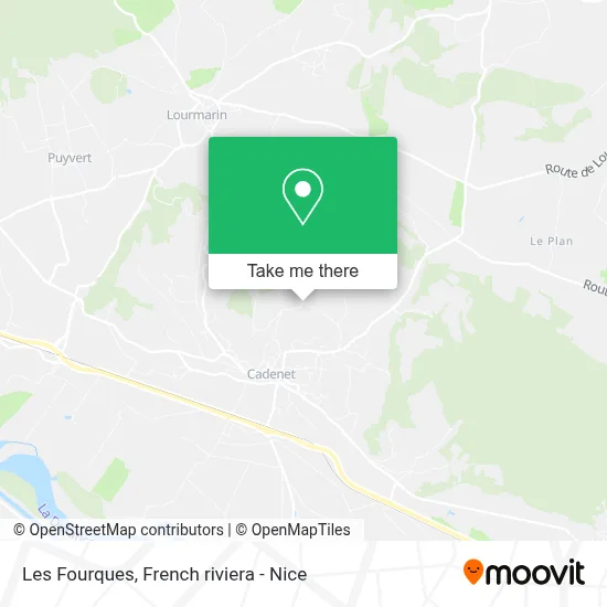 Les Fourques map