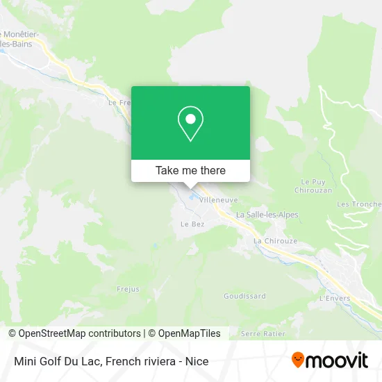 Mini Golf Du Lac map
