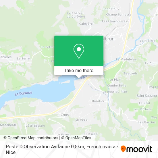Poste D'Observation Avifaune 0,5km map