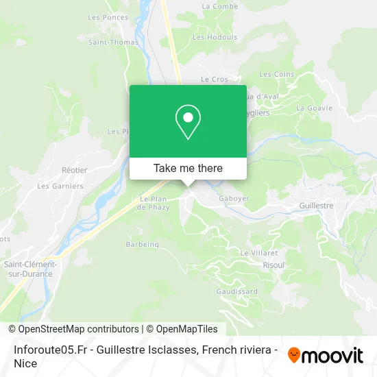 Inforoute05.Fr - Guillestre Isclasses map