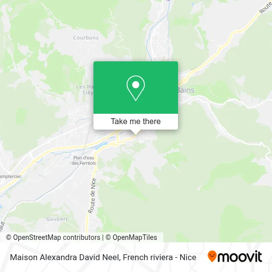 Maison Alexandra David Neel map