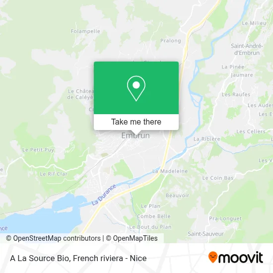A La Source Bio map