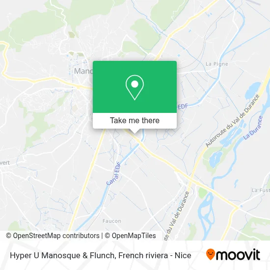Hyper U Manosque & Flunch map