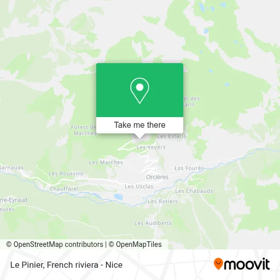 Le Pinier map