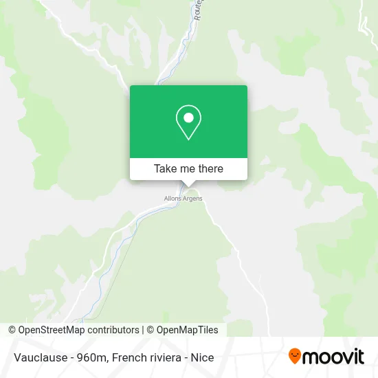 Vauclause - 960m map