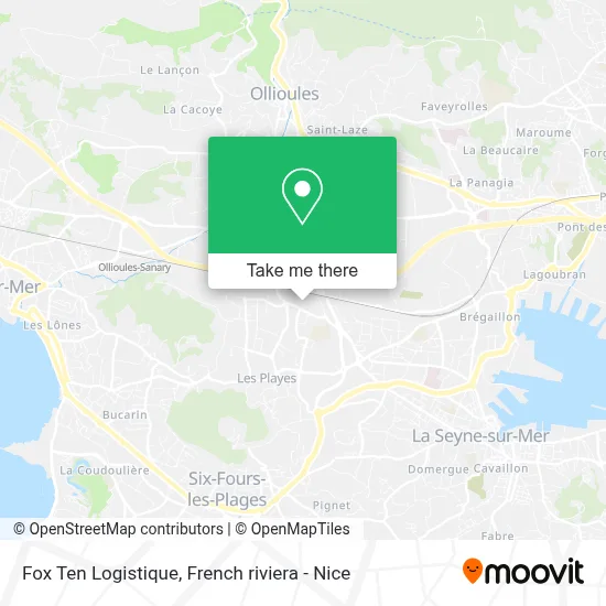 Fox Ten Logistique map