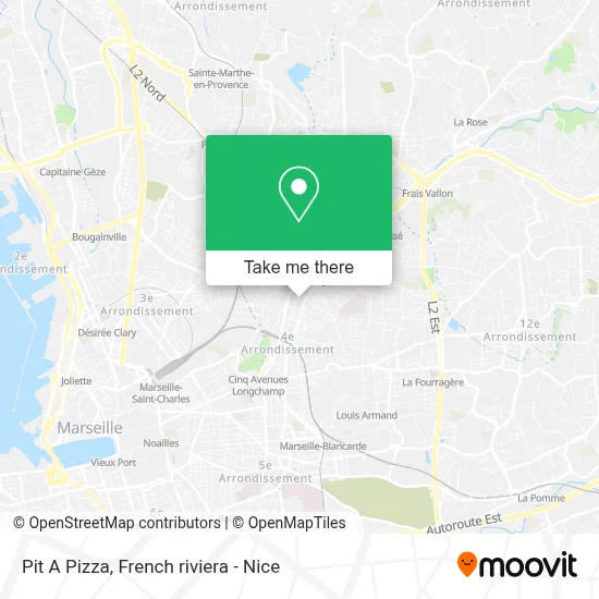 Pit A Pizza map