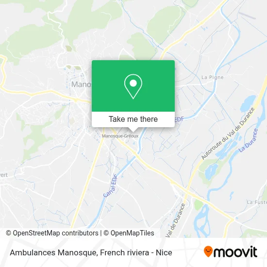 Ambulances Manosque map