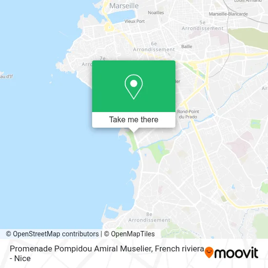Promenade Pompidou Amiral Muselier map