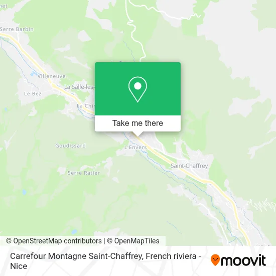 Carrefour Montagne Saint-Chaffrey map