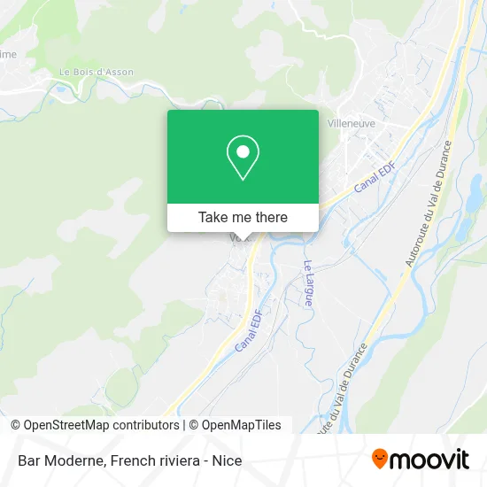 Bar Moderne map