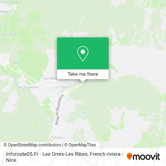 Inforoute05.Fr - Les Orres-Les Ribes map