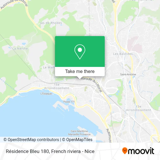 Résidence Bleu 180 map