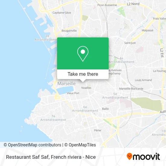 Restaurant Saf Saf map