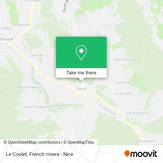 Le Coulet map