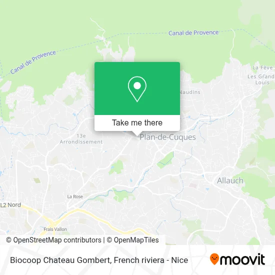 Biocoop Chateau Gombert map