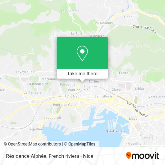 Résidence Alphée map