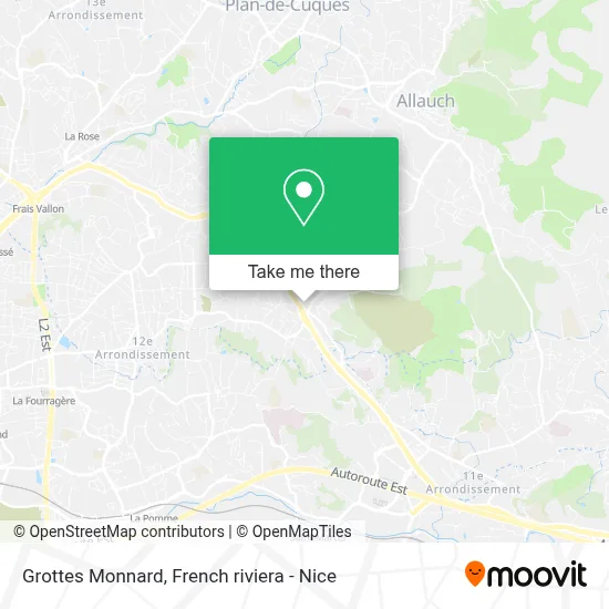 Grottes Monnard map