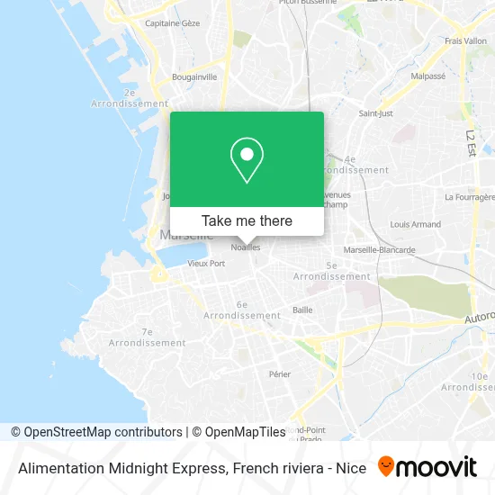 Alimentation Midnight Express map