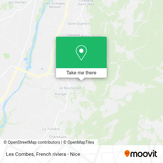 Les Combes map
