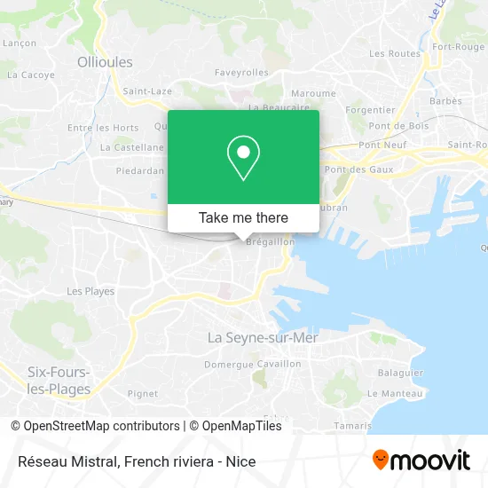 Réseau Mistral map
