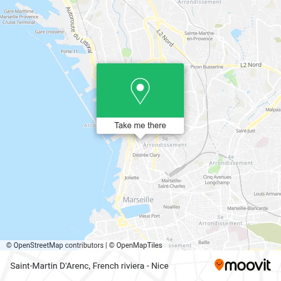 Saint-Martin D'Arenc map