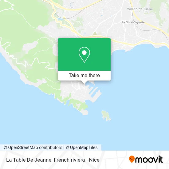 La Table De Jeanne map