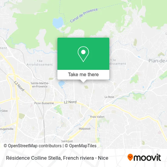 Résidence Colline Stella map