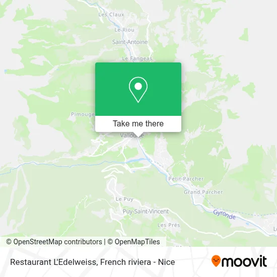Restaurant L'Edelweiss map