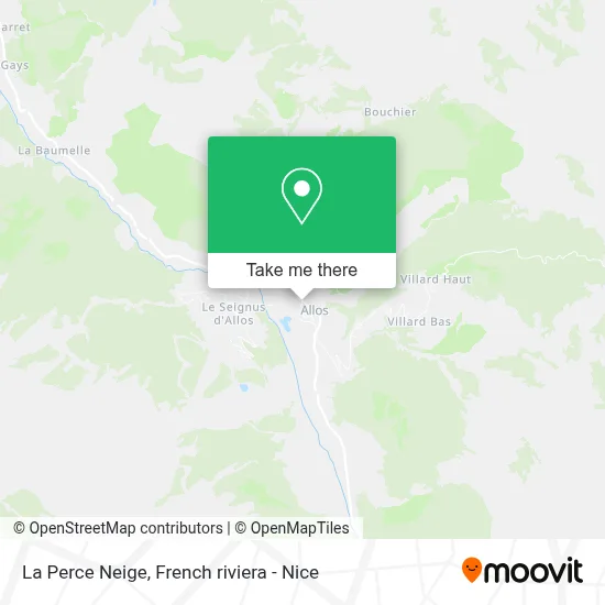 La Perce Neige map