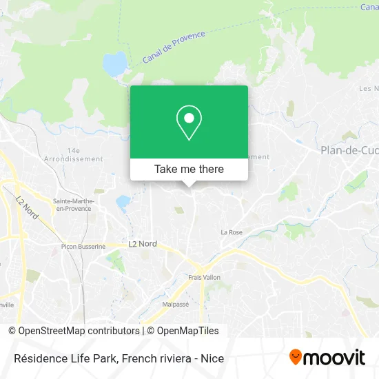 Résidence Life Park map