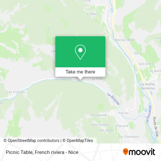 Picnic Table map