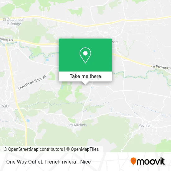 One Way Outlet map