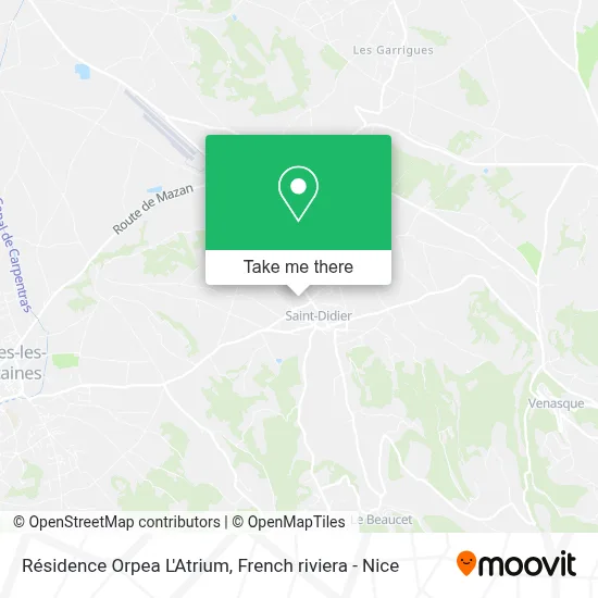Mapa Résidence Orpea L'Atrium