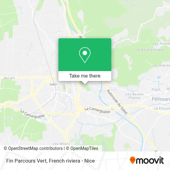 Fin Parcours Vert map