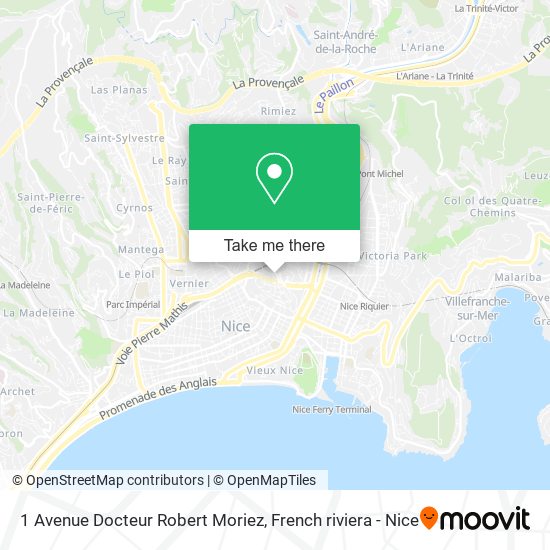 Mapa 1 Avenue Docteur Robert Moriez