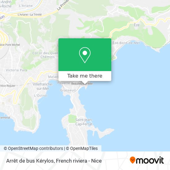 Arrêt de bus Kérylos map