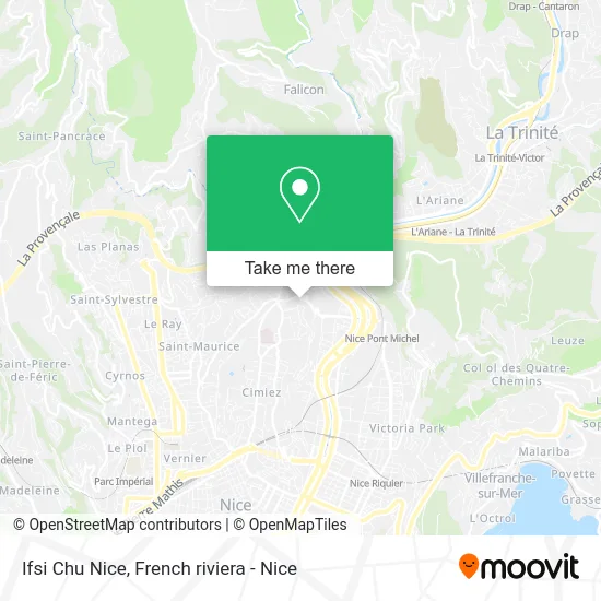 Ifsi Chu Nice map