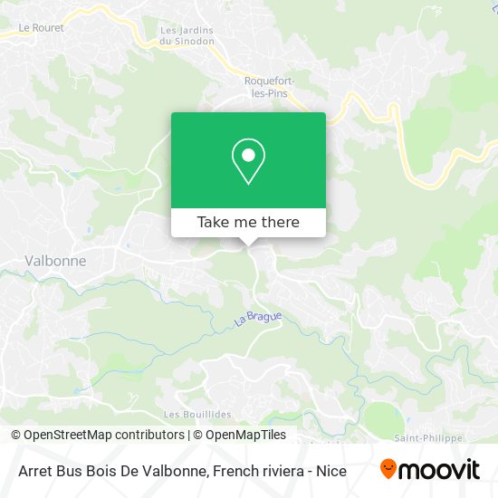 Arret Bus Bois De Valbonne map