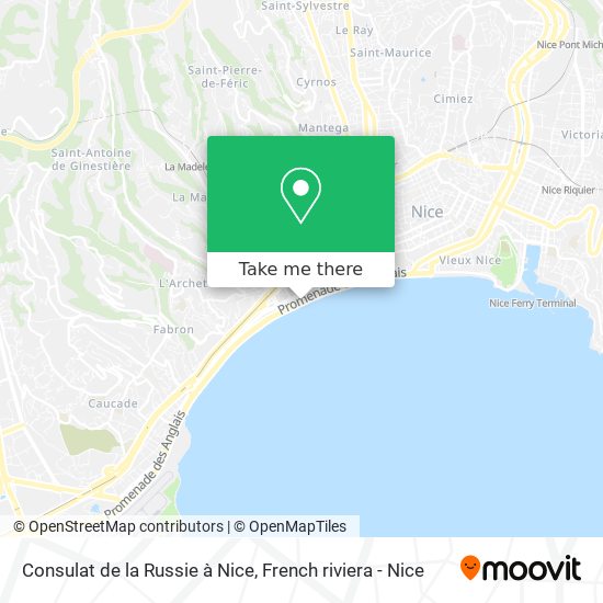 Mapa Consulat de la Russie à Nice