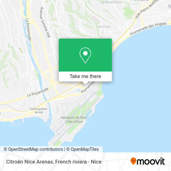 Citroën Nice Arenas map