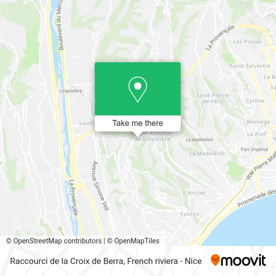 Raccourci de la Croix de Berra map