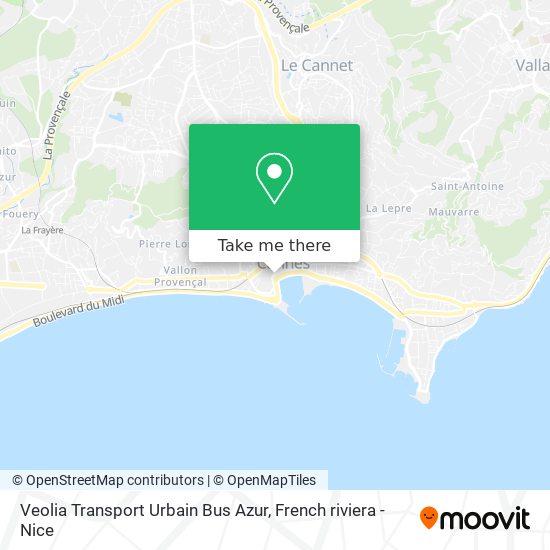 Veolia Transport Urbain Bus Azur map