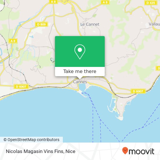 Nicolas Magasin Vins Fins map