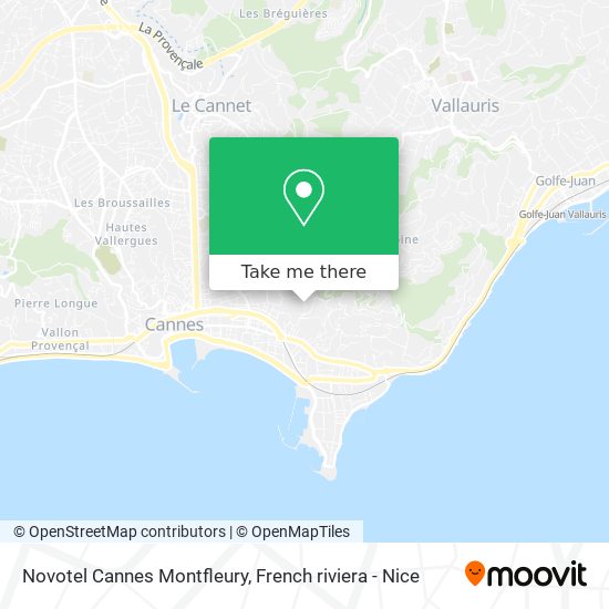 Mapa Novotel Cannes Montfleury