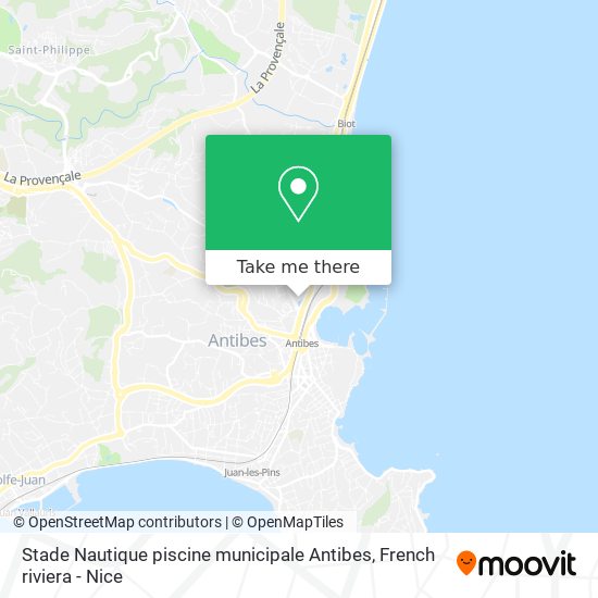 Stade Nautique piscine municipale Antibes map