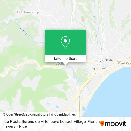 La Poste Bureau de Villeneuve Loubet Village map