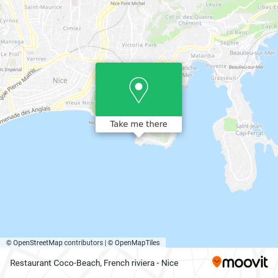 Mapa Restaurant Coco-Beach