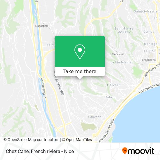 Mapa Chez Cane
