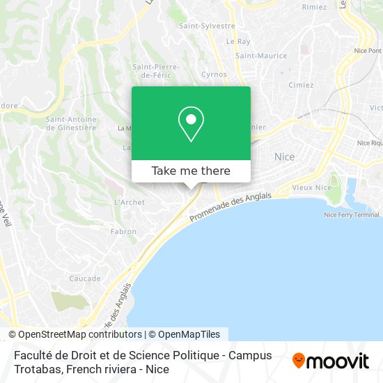 Faculté de Droit et de Science Politique - Campus Trotabas map